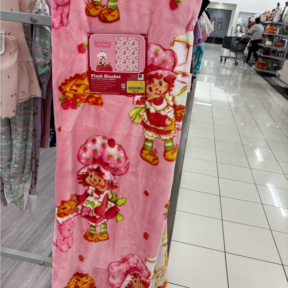Strawberry shortcake Pink Plush Blanket